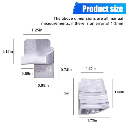 ZIMISI 2PCS Stretch Belt Mate Kit (Metal) - size: Metal