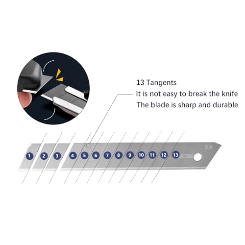 Tools 9mm Utility Knife Replacement Blades,60 Degree Snap Off SK4 Steel Blades for Retractable Cutting Knives, Hobby, Craft Knife, Box Cutter 50PCS - size: 9MM 50PC