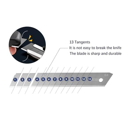 Tools 9mm Utility Knife Replacement Blades,60 Degree Snap Off SK4 Steel Blades for Retractable Cutting Knives, Hobby, Craft Knife, Box Cutter 50PCS - size: 9MM 50PC