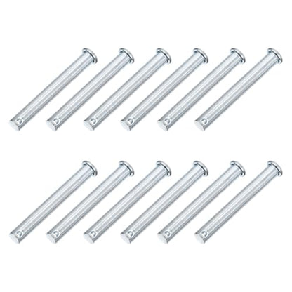 uxcell 12Pcs M10 x 75mm Single Hole Clevis Pins, Zinc-Plated Carbon Steel Flat Head Hitch Pins for Trailer Latch, Mechanics Repair, Furniture Installation, Industrial Equipment - size: M10 x 75mm