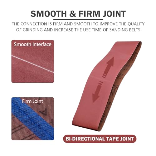 6 x 48 Sanding Belts 120 Grit,6 Pack - color: 120 Grit, size: 6x48in