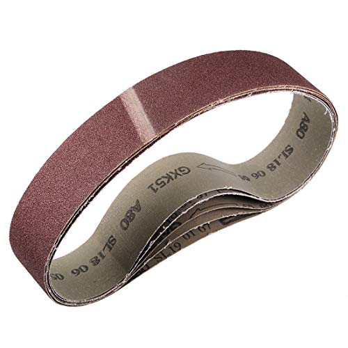 uxcell 2 x 27 Inch Sanding Belt 80 Grit Sand Belts for Belt Sander 5pcs - style: 80 Grit