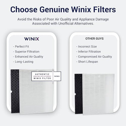 Genuine Winix 116130 Replacement Filter H for 5500-2 Air Purifier, White