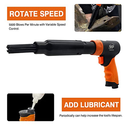 Pistol Grip Needle Scaler WP WORKPAD 19 needles air needle scaler 5000bpm,exhaust front suitable for rust removal