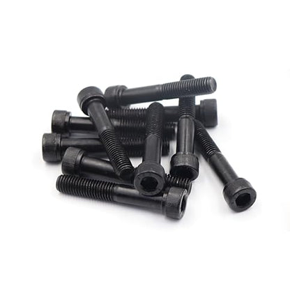 10pcs M10 x 50mm Black Socket Cap Bolts Screws 12.9 Grade Alloy Steel - size: 10pcs M10 x 50mm