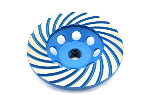 TMAX 4" Diamond Turbo Segment Grinding Cup Wheel Disc, 5/8" Thread Arbor - size: 24 Turbo