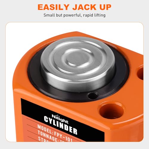 Nilight 10Ton Hydraulic Cylinder Jack Porta Power Ram Single Acting Lifting - size: 10T Jack
