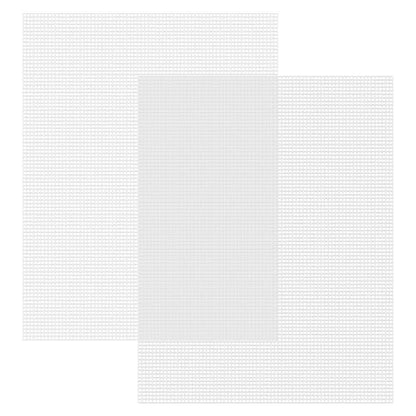 Caydo 2 Pieces 7 Count Plastic Mesh Canvas Sheets for Embroidery - color: Clear White - 2pcs