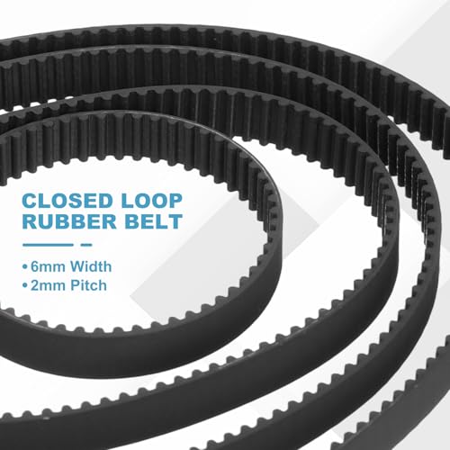 MECCANIXITY 5Pcs 96mm GT-2 Timing Belt 6mm Width 2mm Pitch Closed Loop - size: 96mm