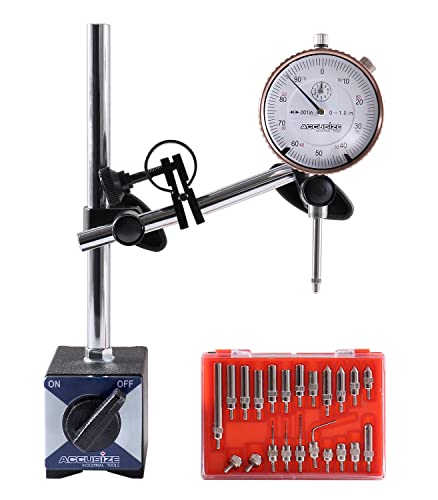 Accusize 3 Pc Magnetic Base and Dial Indicator Set