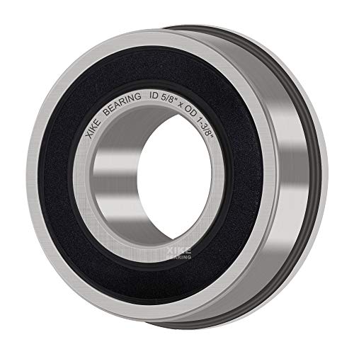 XiKe 4 Pack Flanged Ball Bearings 5/8" x 1-3/8" x 1/2". Be Applicable Lawn Mower, Wheelbarrows, Carts & Hand Trucks Wheel Hub. Replacement for JD AM118315, AM35443, Stens 215-038, 215-061 Etc. - size: ID 5/8" x OD 1-3/8"