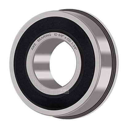 XiKe 4 Pack Flanged Ball Bearings 5/8" x 1-3/8" x 1/2". Be Applicable Lawn Mower, Wheelbarrows, Carts & Hand Trucks Wheel Hub. Replacement for JD AM118315, AM35443, Stens 215-038, 215-061 Etc. - size: ID 5/8" x OD 1-3/8"