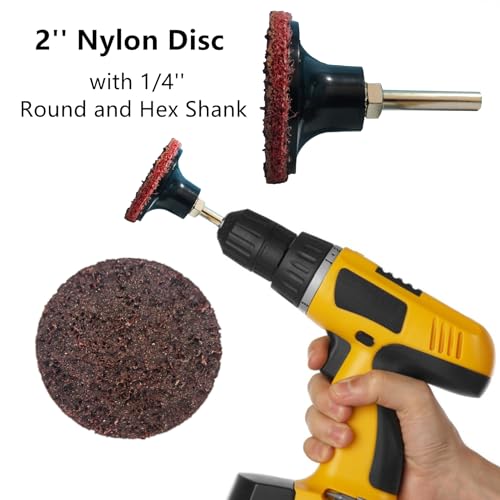 2 Inch Nylon Sanding Discs for Drill,Die Grinder - Quick Change Abrasive Sanding Disc with 1/4'' Shanks Holder,Surface Conditioning Discs for Rust,Paint,Burr Removal and Finishing - style: Medium
