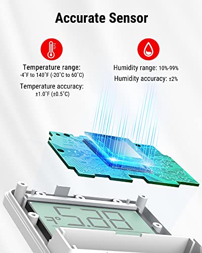 TempPro TempAir Bluetooth Digital Hygrometer Indoor Thermometer of 260FT - size: Bluetooth Thermometer