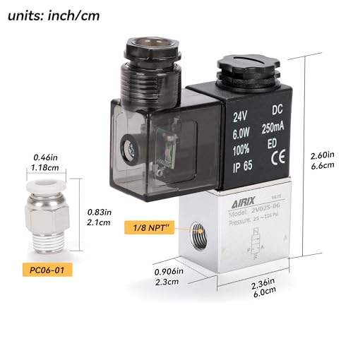 1/8" NPT Solenoid Valve 2V025-06, 2-Way Normally Closed, DC 24V, DIN - size: NPT1/8″/DC24/Junction on Box, style: 2-Way Solenoid Valve