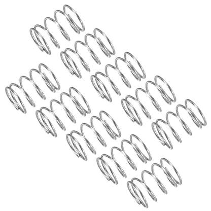 uxcell 10Pcs Compression Spring, 304 Stainless Steel 4mm OD 0.3mm Wire 5mm Length Mechanical Spring for Shop Home Repair Project, Silver Tone - size: 4mm OD 0.3mm Wire 5mm Length