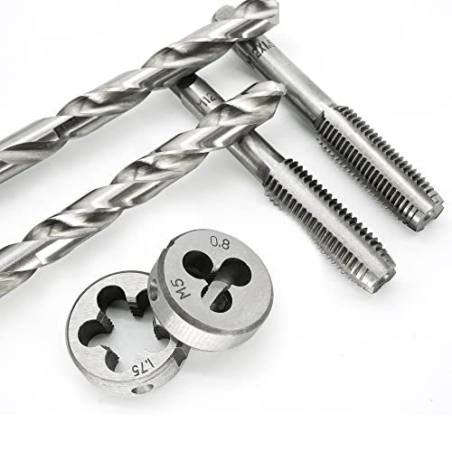 GMTOOLS 40PCS Tap and Die Set, Metric Size Standard M3 to M12, Threading Tool Set for Cutting External and Internal Threads with Adjustable Handles, Complete Accessories and Storage Case - style: 40 pcs