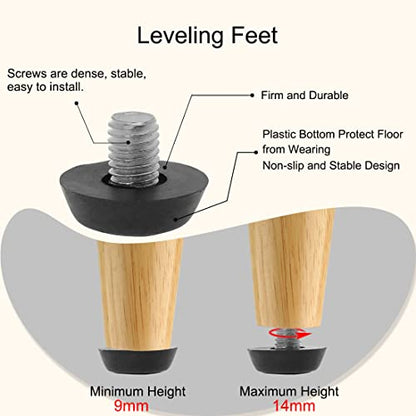 uxcell Metric M8 x 1.25 Furniture Glide Leveling Feet Adjustable Leveler Floor Protector for Table Desk Cabinet Leg 8 Pack - size: M8 x 10 x 22mm