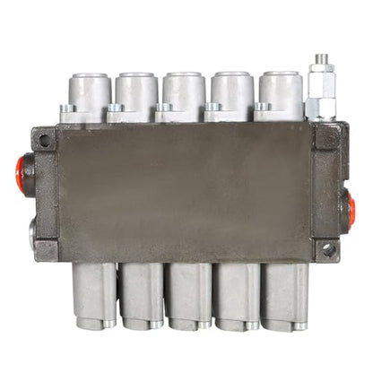 Hydraulic Control Valve, 5 Spool 13 GPM 3600 PSI SAE Ports, Double Acting Hydraulic Valve for Tractors Loaders Log Splitters