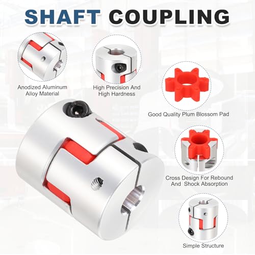 MECCANIXITY 10mm-12mm Aluminium Plum Flexible Shaft Coupling w Hex Wrench - size: 10mm to 12mm