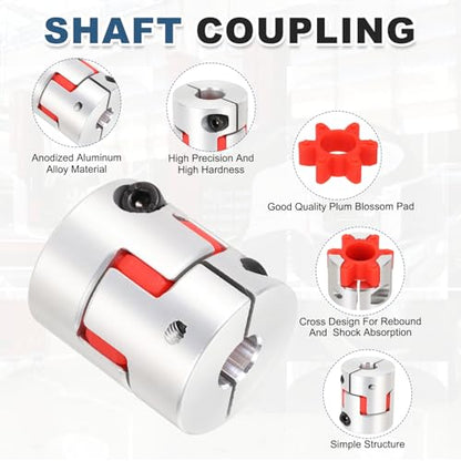 MECCANIXITY 10mm-12mm Aluminium Plum Flexible Shaft Coupling w Hex Wrench - size: 10mm to 12mm