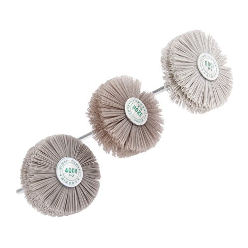 3PCS Nylon Abrasive Wheel Brush Filament,320# 400# 600# Grinding Head