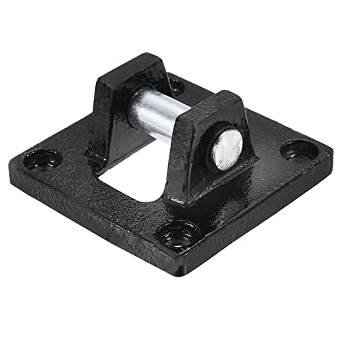 PATIKIL 110x110x50mm Air Cylinder Pneumatic Rod Pivot Clevis Mounting Bracket Rear Mount Part, Black - size: 110 x 110 x 85mm
