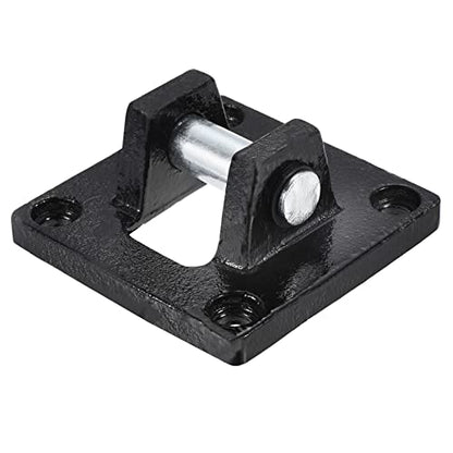 PATIKIL 110x110x50mm Air Cylinder Pneumatic Rod Pivot Clevis Mounting Bracket Rear Mount Part, Black - size: 110 x 110 x 85mm