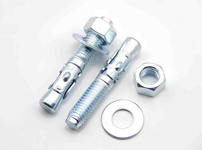 1/2" x2-3/4 Wedge Anchors by Zinced of Heavy-Duty Fastener for Cement and Concrete (8pcs Pack) - size: 1/2"x 2-3/4"