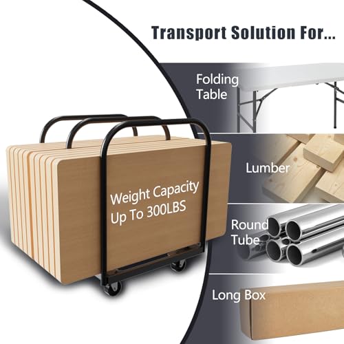 3 Pole Soft Platform Folding Table Cart, Panel Cart with 4Inch Caster - size: 3 Pole With Soft Pad
