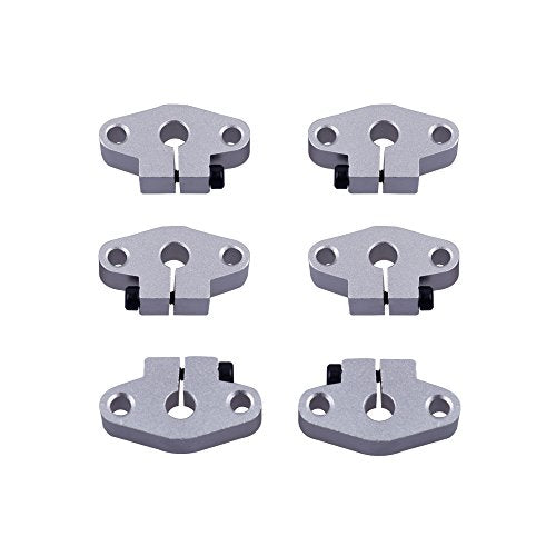 6 Pieces Aluminum SHF8 Size 8mm Linear Rod Rail Shaft Support Motion