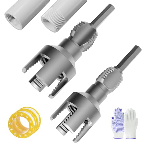 Integrated Internal External Pipe Threading Tool (1/2" 3/4" Dies) - size: 2PCS(1/2"+3/4")