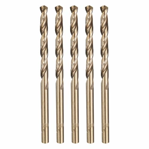 5pcs Drill Bit 4mm Diameter M35 5% Cobalt HSS for Metal - size: 4mm
