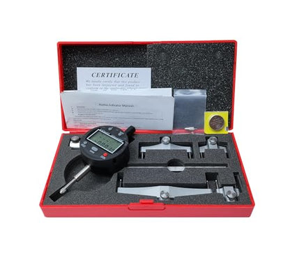 Digital Radius Gauge 3-in-1: Depth & Micrometer Tool | 0.5" Depth Measurement with 5 Interchangeable Jaws (10/20/30/60/100mm) | Radius Range 0.2"-27.5" (5-700mm) | Includes Zero Reference Plane