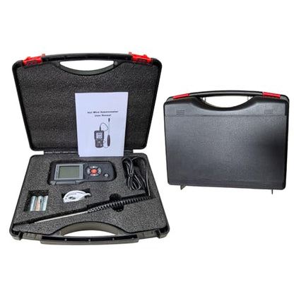 Thermal Anemometer –MOG2033 Handheld CFM CMM Air Flow Meter with Sunlight Readable Backlit LCD, High-Precision Wind Speed Gauge for HVAC Ducts Vents, Telescopic Probe, Temperature