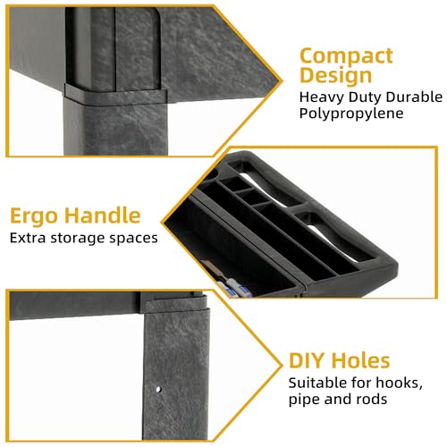 DWVO 45 x 25 in Heavy Duty Rolling Utility Cart on Wheels, Black - color: Black, size: 45"x25"