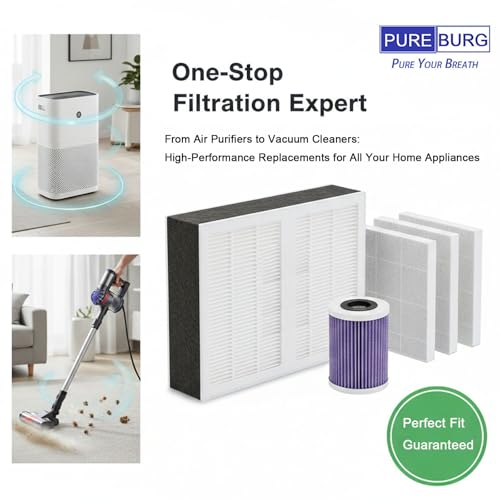 PUREBURG DXVC4002 Cartridge Filter Compatible with DEWALT DXV04T DXV05P DXV05S DXV08S DXV06G 4 Gallon Wet & Dry Shop Vacuum,2-Pack HEPA WASHABLE Dust Clean