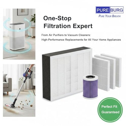 PUREBURG DXVC4002 Cartridge Filter Compatible with DEWALT DXV04T DXV05P DXV05S DXV08S DXV06G 4 Gallon Wet & Dry Shop Vacuum,2-Pack HEPA WASHABLE Dust Clean