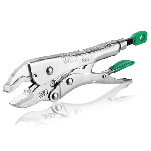 SK 7" Curved Jaw Locking Pliers, Vice Grips, Premium CR-V Steel - size: 7" Single