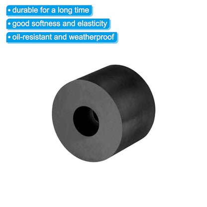 PATIKIL Rubber Spacer, 8 Pcs Rubber Anti Vibration Foot Pad Bumper 1.6" OD 0.3" ID Count Sink Hole Washer Round Neoprene Bushings Spacer for Air Compressor Machinery Generator Car, Black - size: 1.6" OD x 0.3" ID