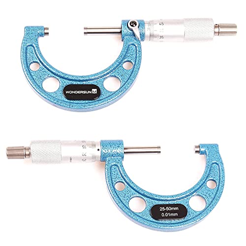Outside Micrometer 1-2" Measuring Range,0.0001" Graduation for Machinists,Professional Precision Tool for Accurate Measurements - size: Outside Micrometer (1-2" Range)