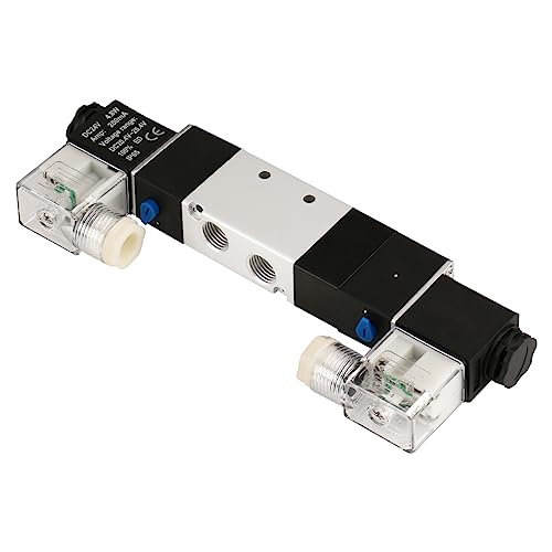 Baomain Pneumatic Solenoid Air Valve 5 Way 3 Position PT1/4" Internally Piloted Acting Type Double Electrical Control Midst Pressure 4V230P-08 (DC 24V) - size: DC 24V