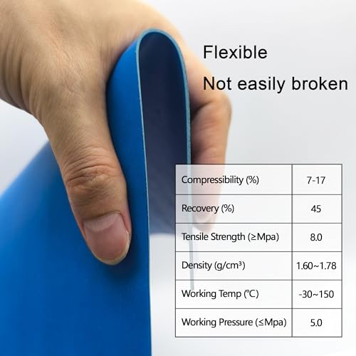 Gasket Making Material Paper Sheet High Temp Pressure Chemical Grade for Gasoline Diesel Oil Air Compressor DIY Rebuild Sealing (1508, 3 Pcs, Blue, Non Asbestos) - style: 1508, 3 Pcs, Blue, Non Asbestos
