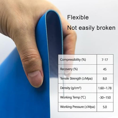 Gasket Making Material Paper Sheet High Temp Pressure Chemical Grade for Gasoline Diesel Oil Air Compressor DIY Rebuild Sealing (1508, 3 Pcs, Blue, Non Asbestos) - style: 1508, 3 Pcs, Blue, Non Asbestos