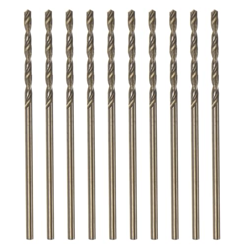 HARFINGTON 10pcs Cobalt Jobber Drill Bits 1.3mm / 0.051" M35 High Speed Steel HSS Twist Drilling Bit Tool for Stainless Steel Copper Wood Plastic and Other Hard Materials - size: 1.3mm