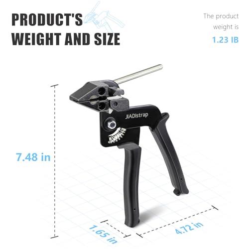 Heavy Duty Banding Strapping kit Contain 100Pcs 0.18"x 11.8" 304 Stainless Steel Zip Ties Self-Locking & Tensioner with Cutter Tool Glove - size: zip tie kit