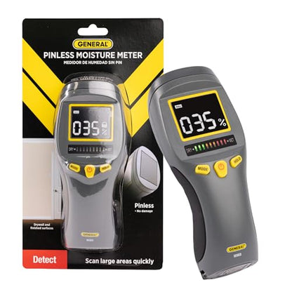 General Tools MM8 Pinless Moisture Meter for Wood, Walls & Mold Detection - size: MM8