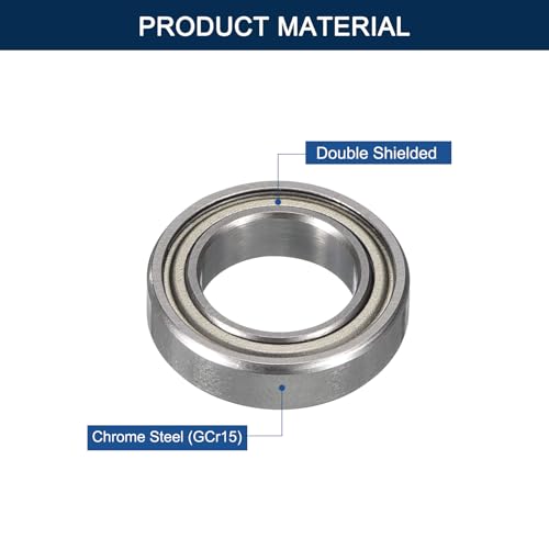 R1810ZZ Deep Groove Ball Bearings, ID 5/16" x OD 1/2" x Width 5/32" Miniature Bearings, Double Metal Shielded Ball Bearing Chrome Steel Z2 Lever 5pcs - size: R1810ZZ 5/16" x 1/2" x 5/32"