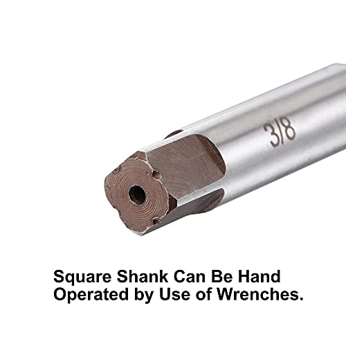 uxcell 3/8" Hand Reamer H8 Accuracy Alloy Tool Steel 6 Flutes Straight Shank Milling Cutter Tool - size: 3/8"