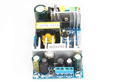 NOYITO AC to DC Isolated Power Supply Module DC 24V 4A 5V 1A Dual Output Power AC 120V (90-256V) 50-60Hz to 24V 5V 120W Industrial Power Module (Dual Output 24V 4A, 5V 1A, Blue) - size: Dual Output 24V 4A / 5V 1A
